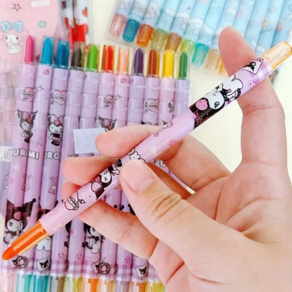 Sanrio HELLO KITTY AND FRIENDS 12-Color Rotating Crayon Set - Picture 9 of 10